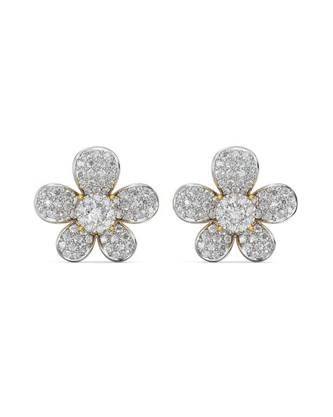 Diamond Flower Stud Earrings – Reis-Nichols Jewelers