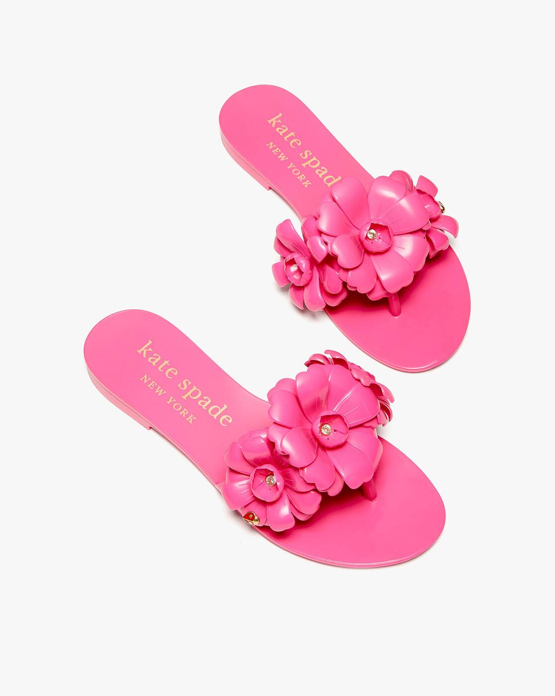 Jaylee Slides with Floral Appliques