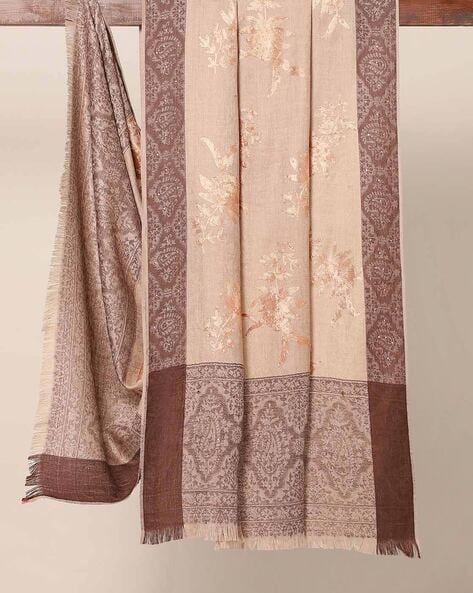 Amritsar Woven Woollen Embroidered Shawl Price in India