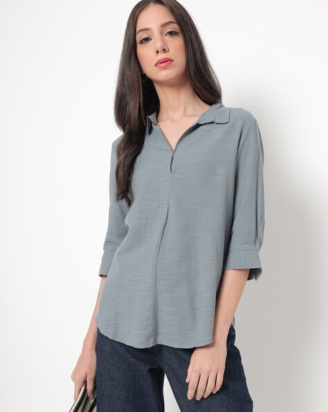 Gipsy Solid Shirt Top