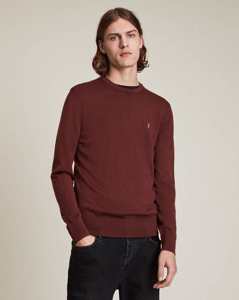 all saints mode merino v neck jumper