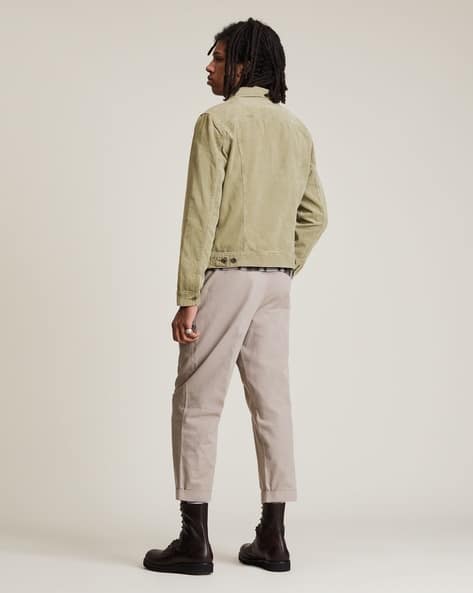 All Saints Khaki Denim Jacket All Saints Maisy Denim Jacket