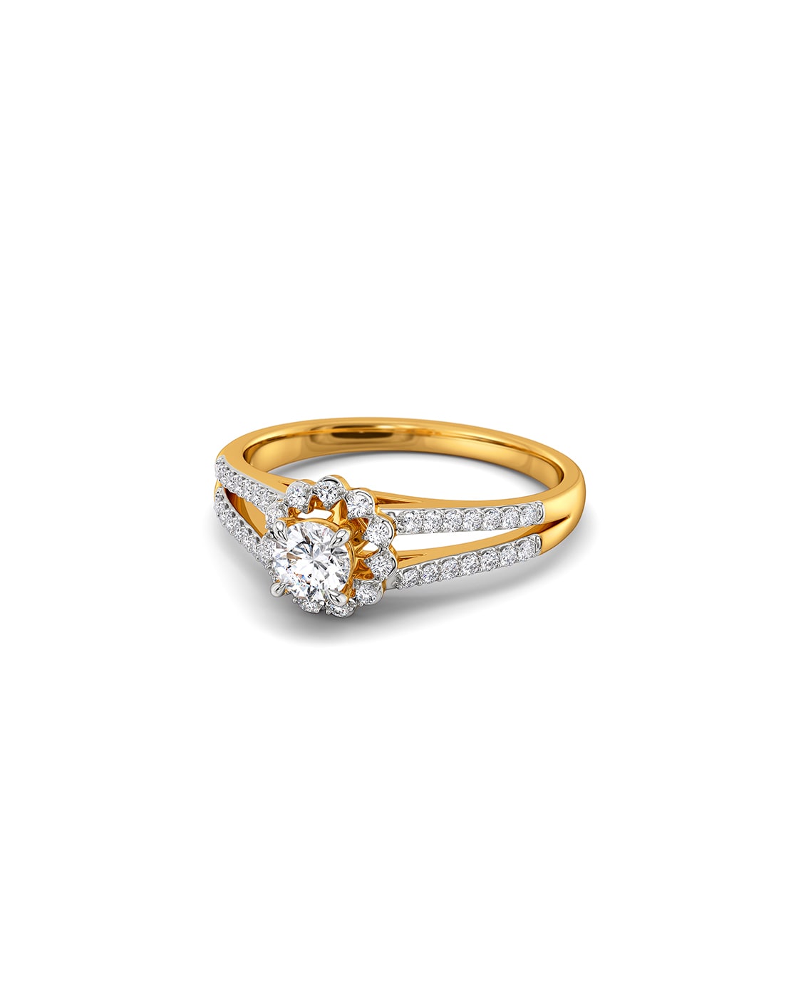 Color Blossom Ring, Yellow Gold, White Gold And Diamonds - Categories  Q9M01F