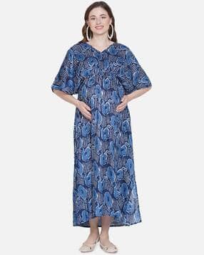 mine4nine Floral Print Fit & Flare Maternity Dress-picture-53