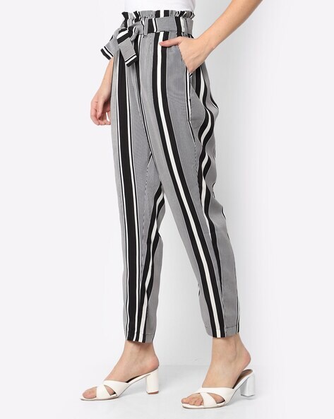 Paperbag cheap pants striped