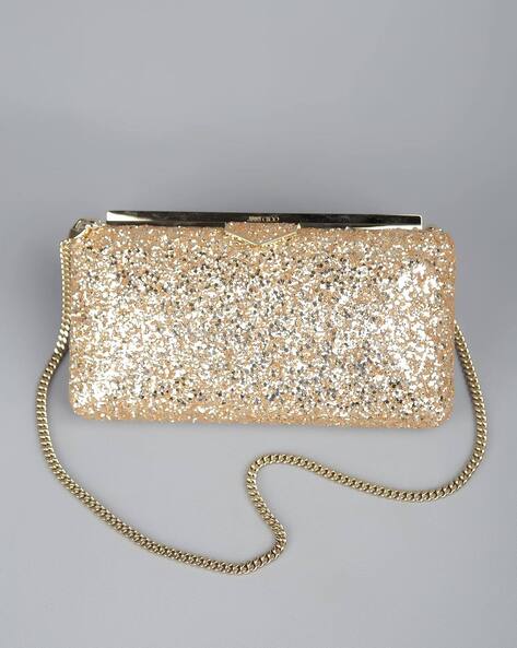 Jimmy Choo Glitter Ellipse Clutch Bag | Harrods ID