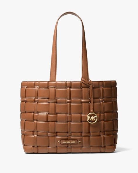 michael kors woven handbag