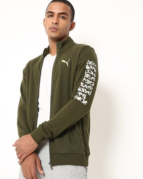 puma olive green hoodie