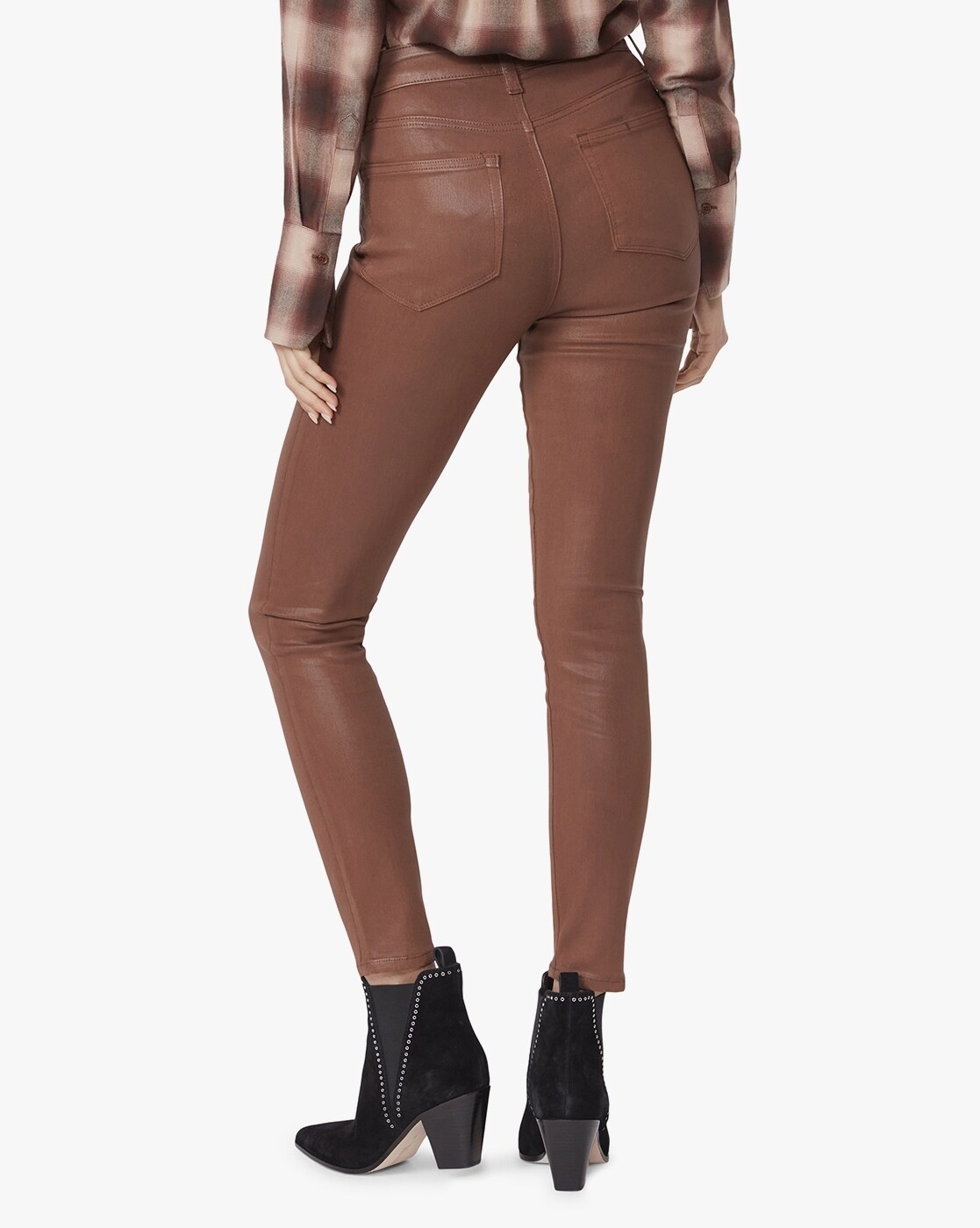 paige hoxton coated skinny jeans