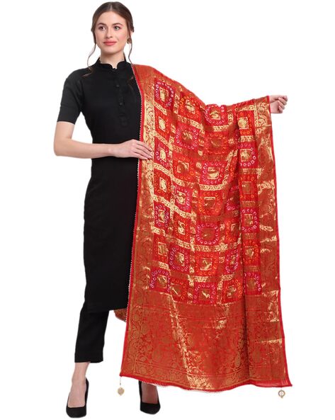 Floral Pattern Woven Dupatta Price in India