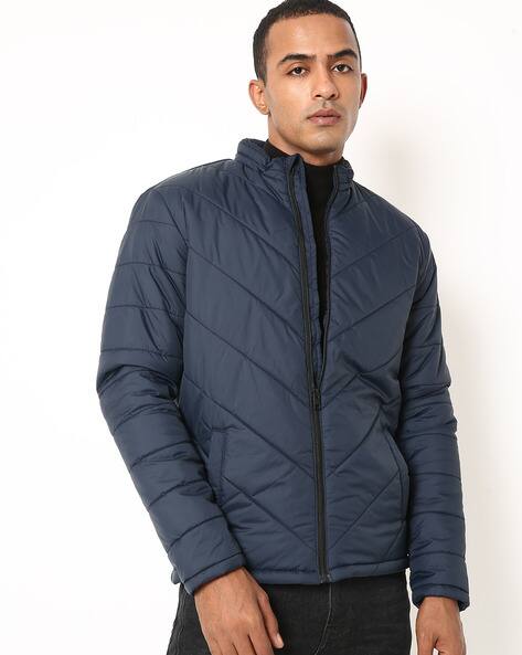 Quilted zip front jacket with insert pockets Clearance