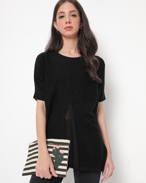 Species Slit-Front Round-Neck Pullover