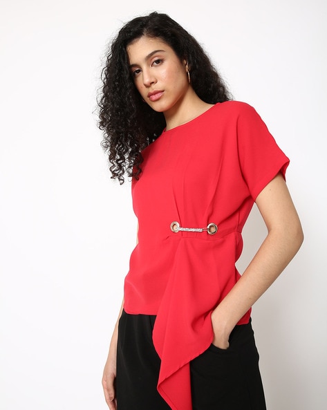 Gipsy Round-Neck Top with Embellishment