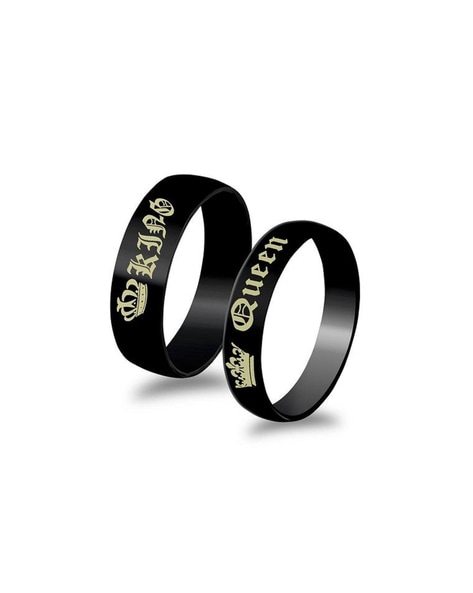 King and queen rings on sale black