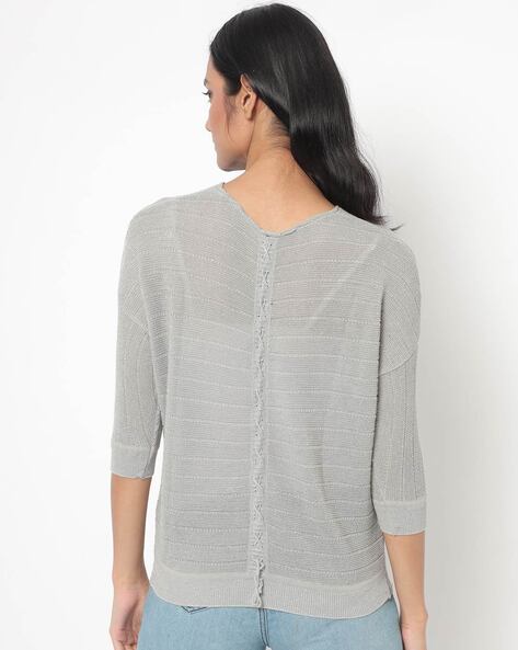 short sleeve gray cardigan