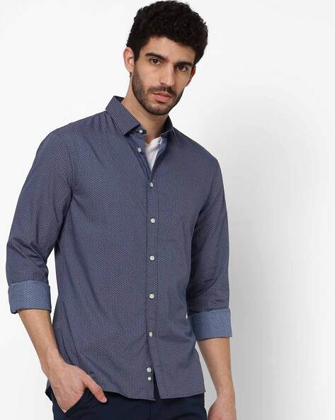 Celio Men Printed Slim Fit Shirt