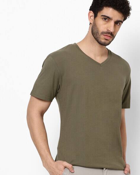 Olive Green Tshirts for Men by Celio 