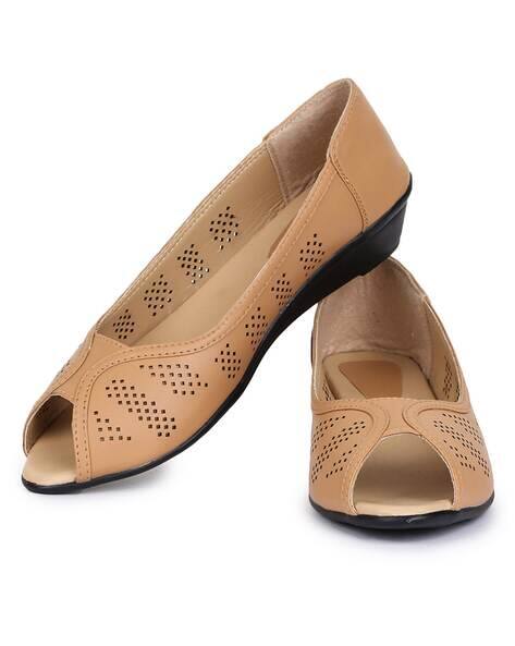 peep toe slip on sandals