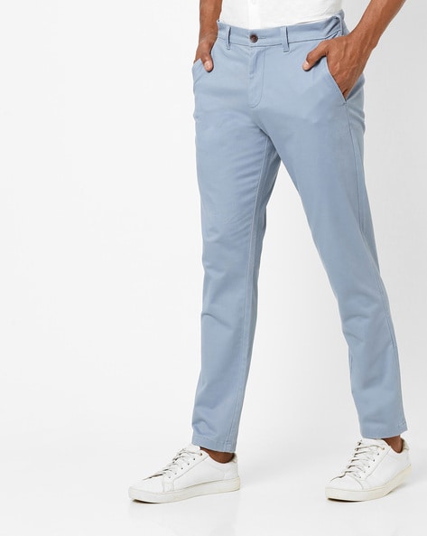 mens bright blue chinos