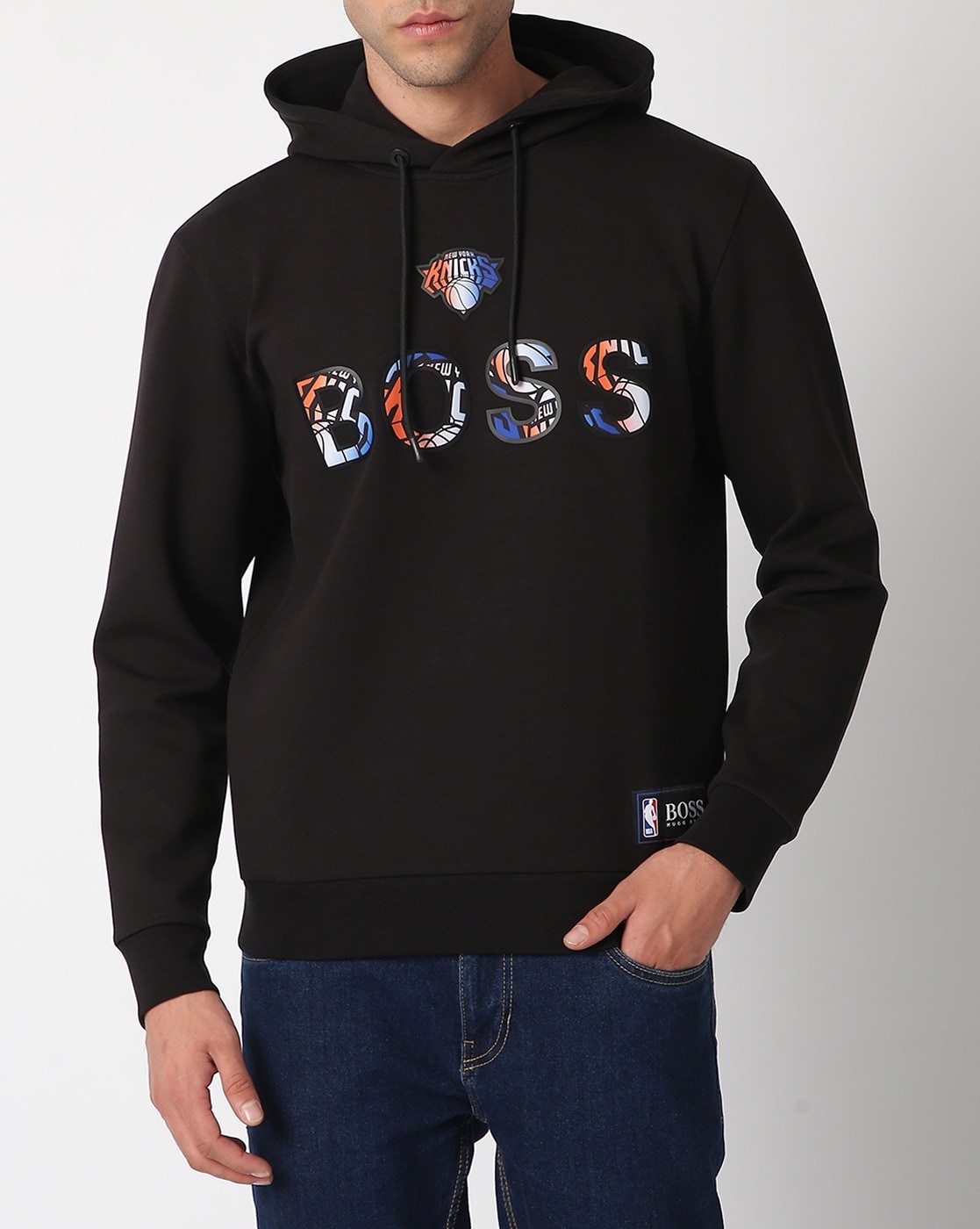 BOSS - Cotton-blend regular-fit sweatshirt with collaborative branding