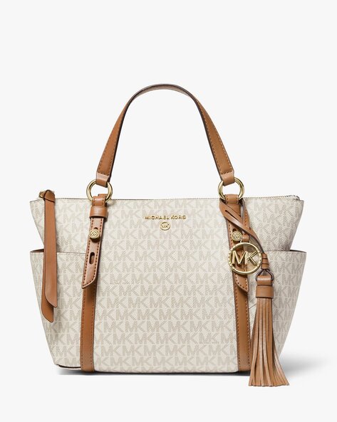 Buy Michael Kors Nomad Tote Bag with Detachable Sling Strap | White Color  Women | AJIO LUXE