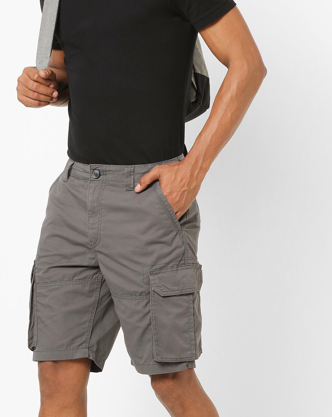 kijk in verhouding Laan Buy Grey Shorts & 3/4ths for Men by JOHN PLAYERS JEANS Online | Ajio.com