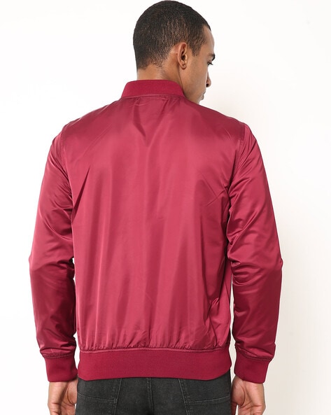 Produkt By Jack & Jones Zip-Front Bomber Jacket For Men (Red, L)