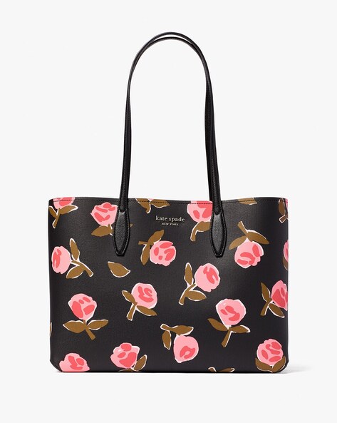 Buy KATE SPADE Floral Print All Day Tote Bag | Black Color Women | AJIO LUXE