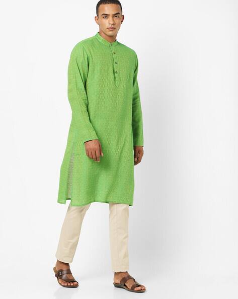 Buy Green Kurtas for Men by NETPLAY 