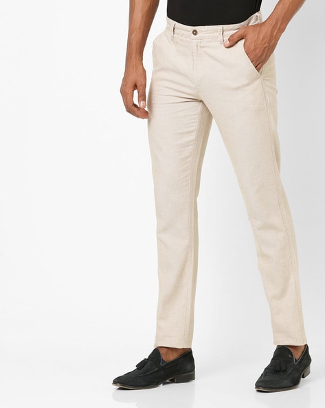 Men's Golf Chino Trousers Cotton - MW500 Beige