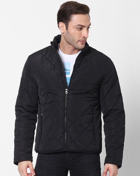 lightweight quilted bomber jacket