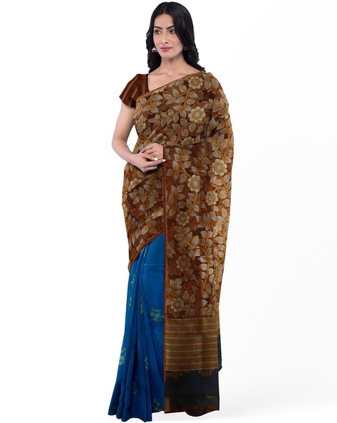 Buy Green Sarees for Women by POTHYS Online | Ajio.com