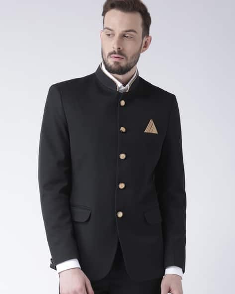 chinese collar blazer