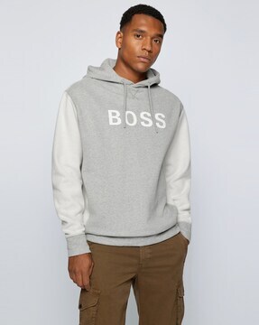 Boss hotsell grey hoodie