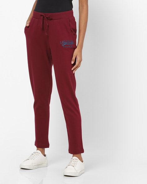 Buy Wine Track Pants for Women by Teamspirit Online