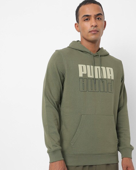 puma olive green hoodie