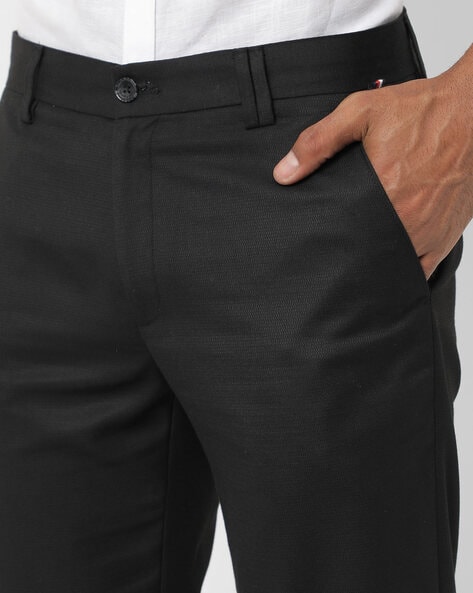 Flat-Front Slim Fit Formal Trousers