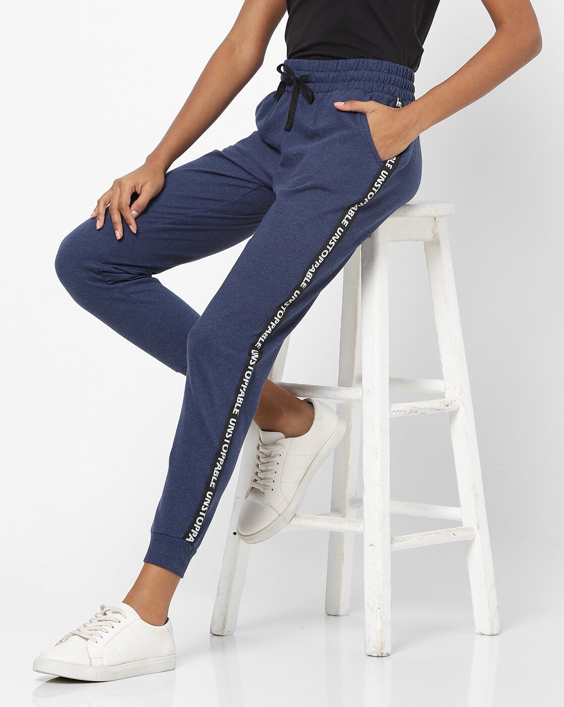 Buy Navy Blue Track Pants for Women by Teamspirit Online