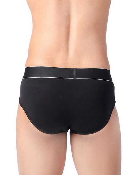 Buy CALVIN KLEIN UNDERWEAR Black Men's Solid Briefs