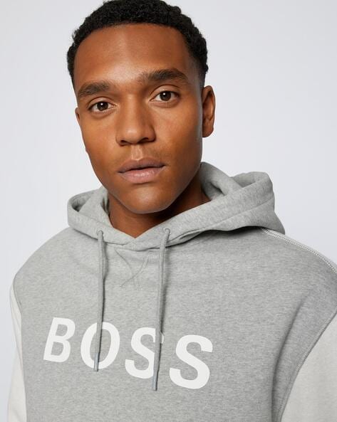 Mens grey store hugo boss hoodie