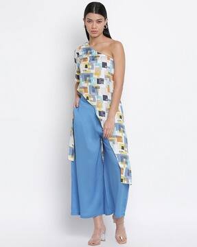 shoulderless kurti