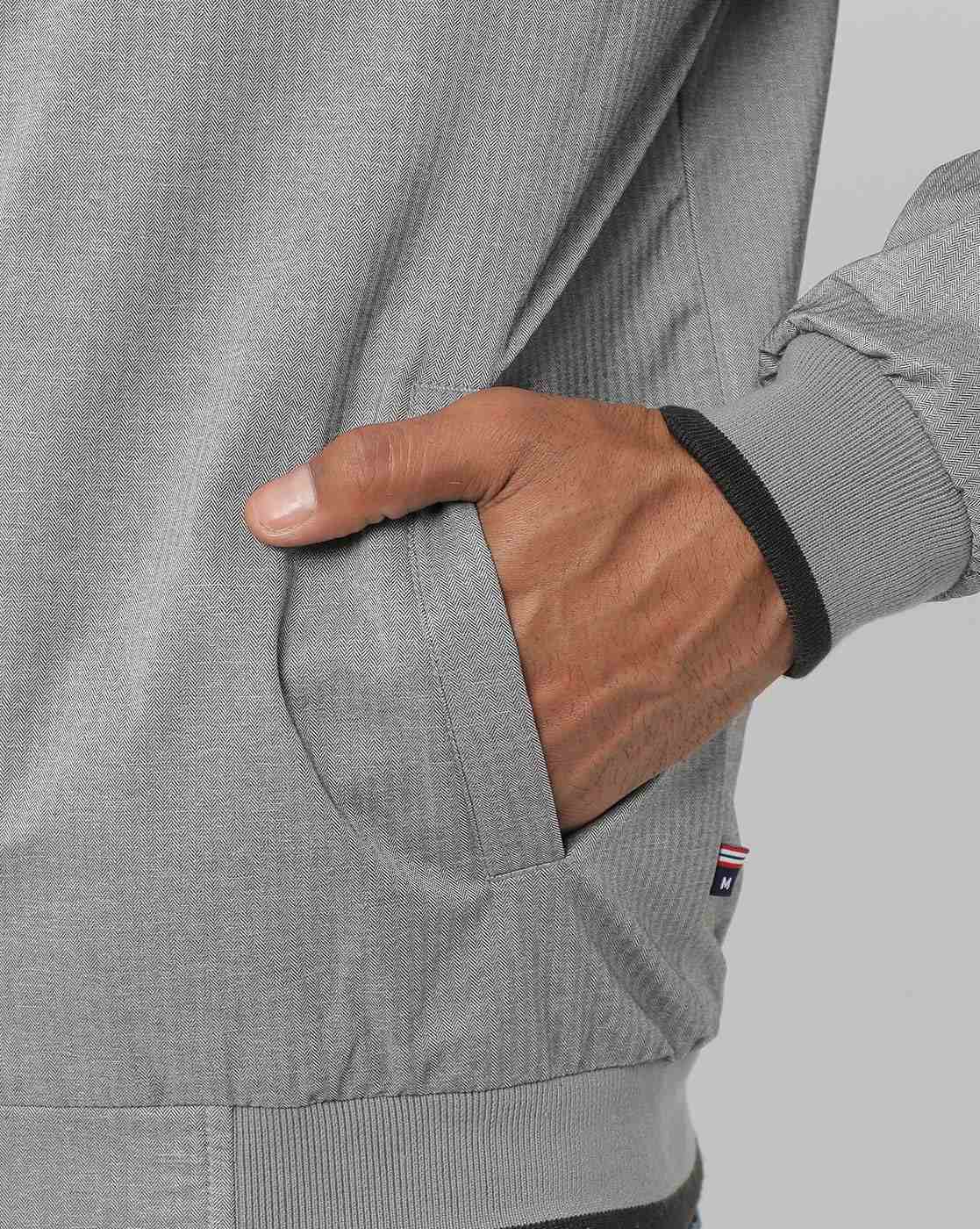 Buy Navy Blue & Grey Melange Jackets & Coats for Men by NETPLAY Online |  Ajio.com