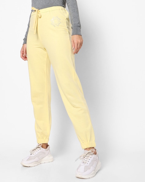 Buy Lemon Yellow Trousers & Pants for Women by Encrustd Online