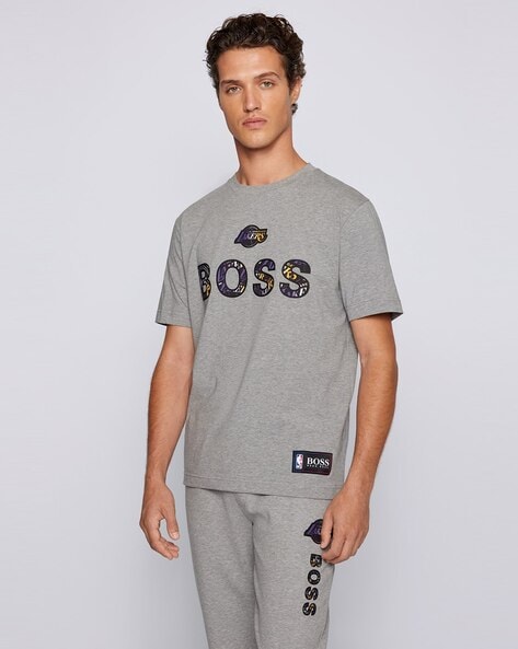 BOSS - BOSS & NBA stretch-cotton T-shirt