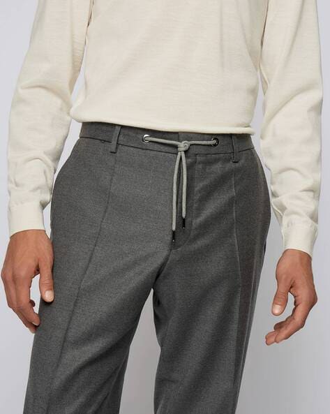 Drawstring Wool Pants in Grey  Brunello Cucinelli  Mytheresa