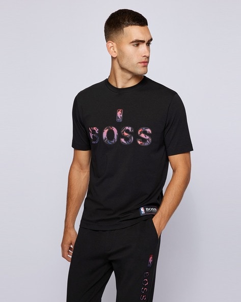 BOSS - BOSS & NBA stretch-cotton T-shirt
