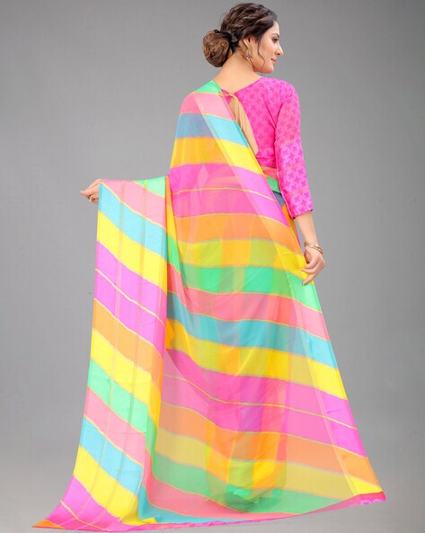 Alia Bhatt Multicolor Georgette Saree – The Retrovis