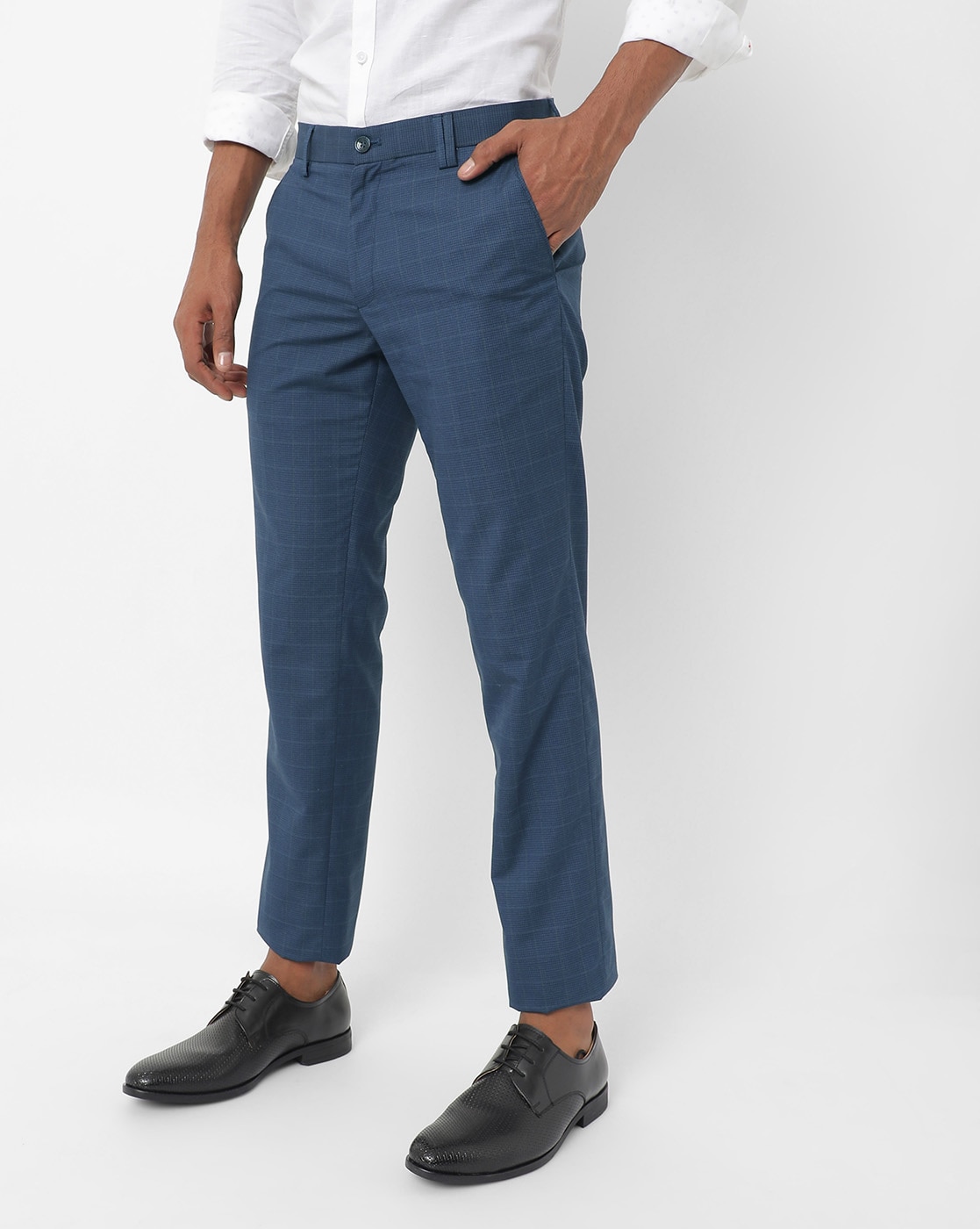 Buy John Players Grey Slim Fit Formal Trousers - Trousers for Men 941170 |  Myntra