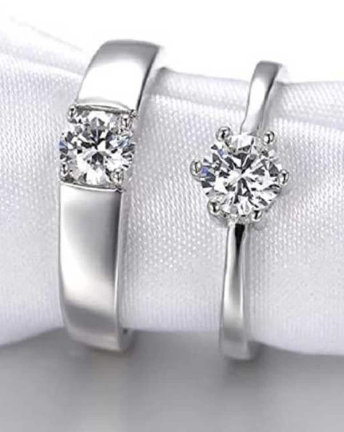 Buy Revere Sterling Silver Cubic Zirconia Engagement Ring - N | Womens rings  | Argos