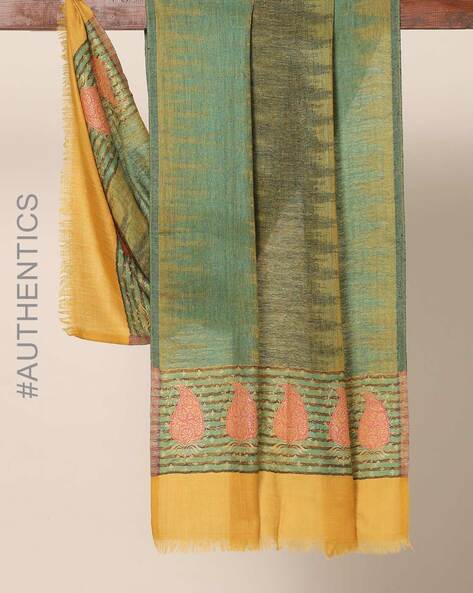 Amritsar Woven Pure Wool Ikat Small Shawl Price in India